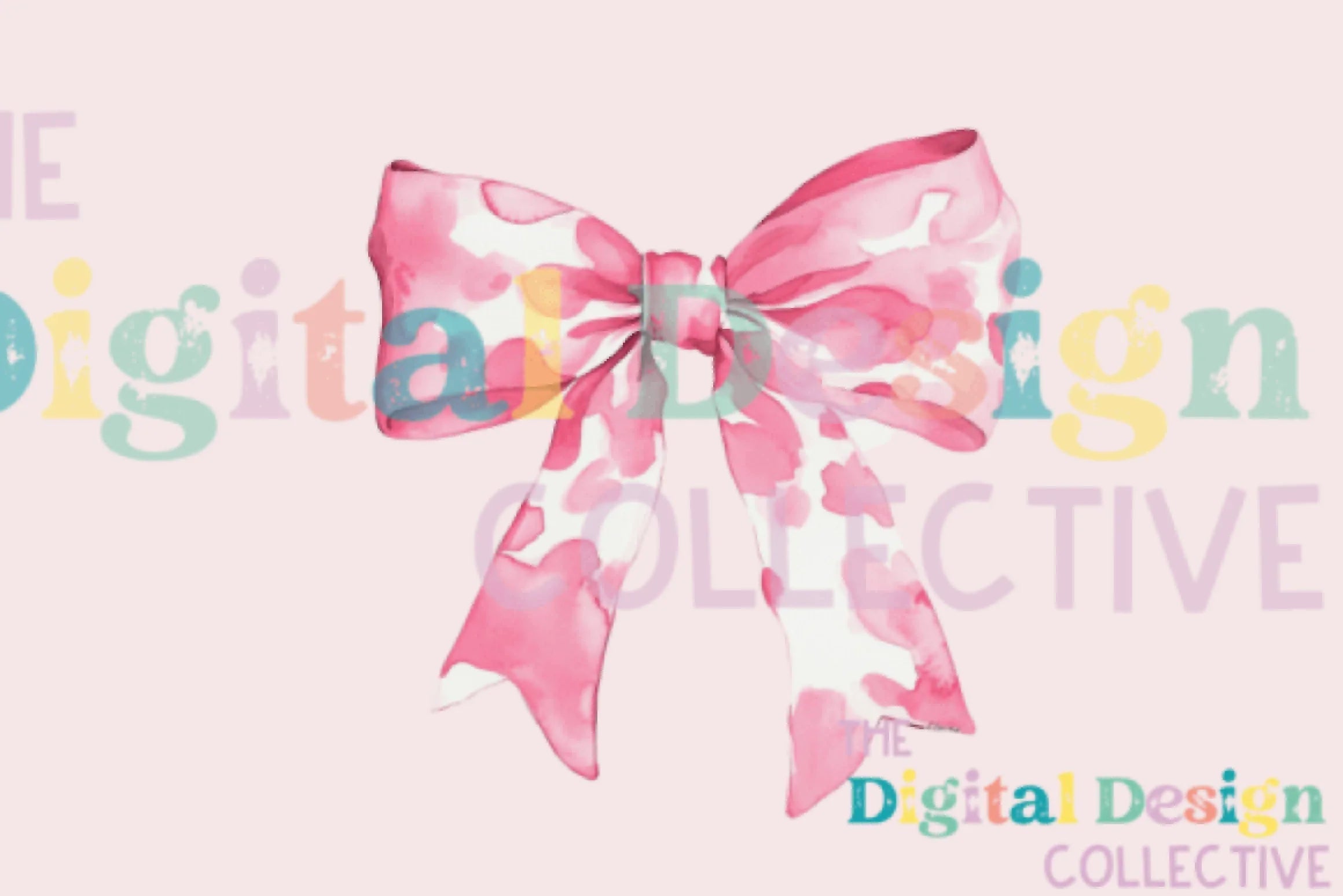 Pink Cow Print Coquette Bow Clipart Bundle - CraftNest - Digital Crafting and Art