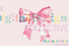 Pink Cow Print Coquette Bow Clipart Bundle