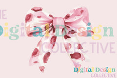Pink Cow Print Coquette Bow Clipart Bundle - CraftNest - Digital Crafting and Art