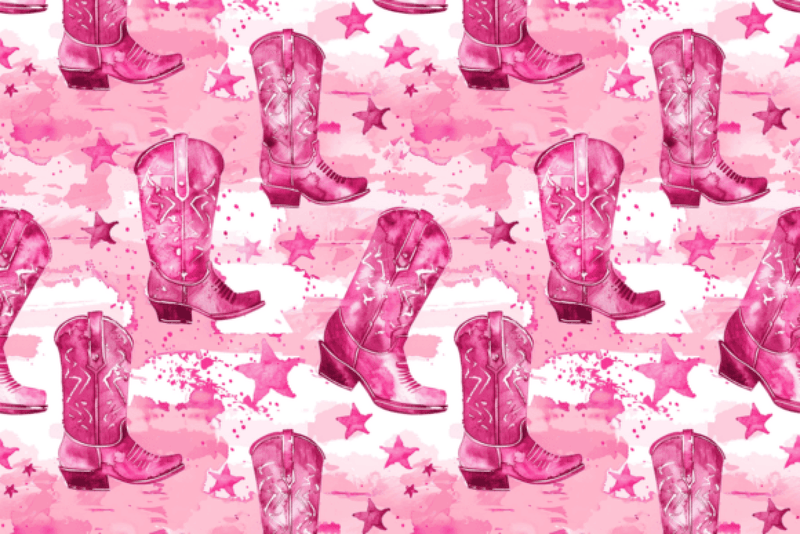 Pink Cowboy Boots Seamless Digital Paper - CraftNest - Digital Crafting and Art