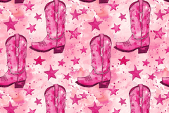 Pink Cowboy Boots Seamless Digital Paper - CraftNest - Digital Crafting and Art