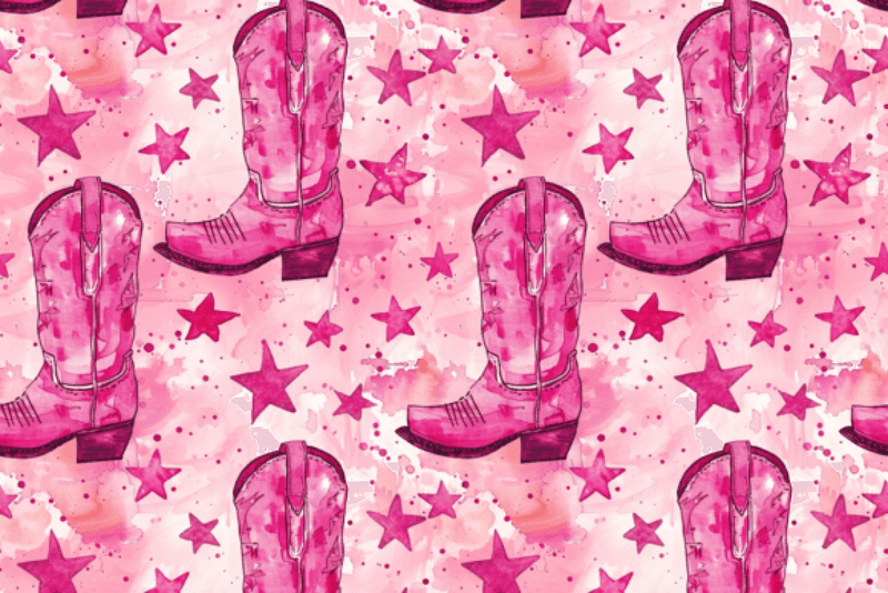 Pink Cowboy Boots Seamless Digital Paper - CraftNest - Digital Crafting and Art
