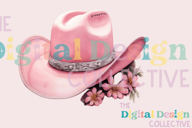 Stylish Pink Cowboy Hat Clipart Bundle - CraftNest - Digital Crafting and Art