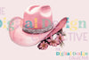 Stylish Pink Cowboy Hat Clipart Bundle