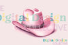 Stylish Pink Cowboy Hat Clipart Bundle