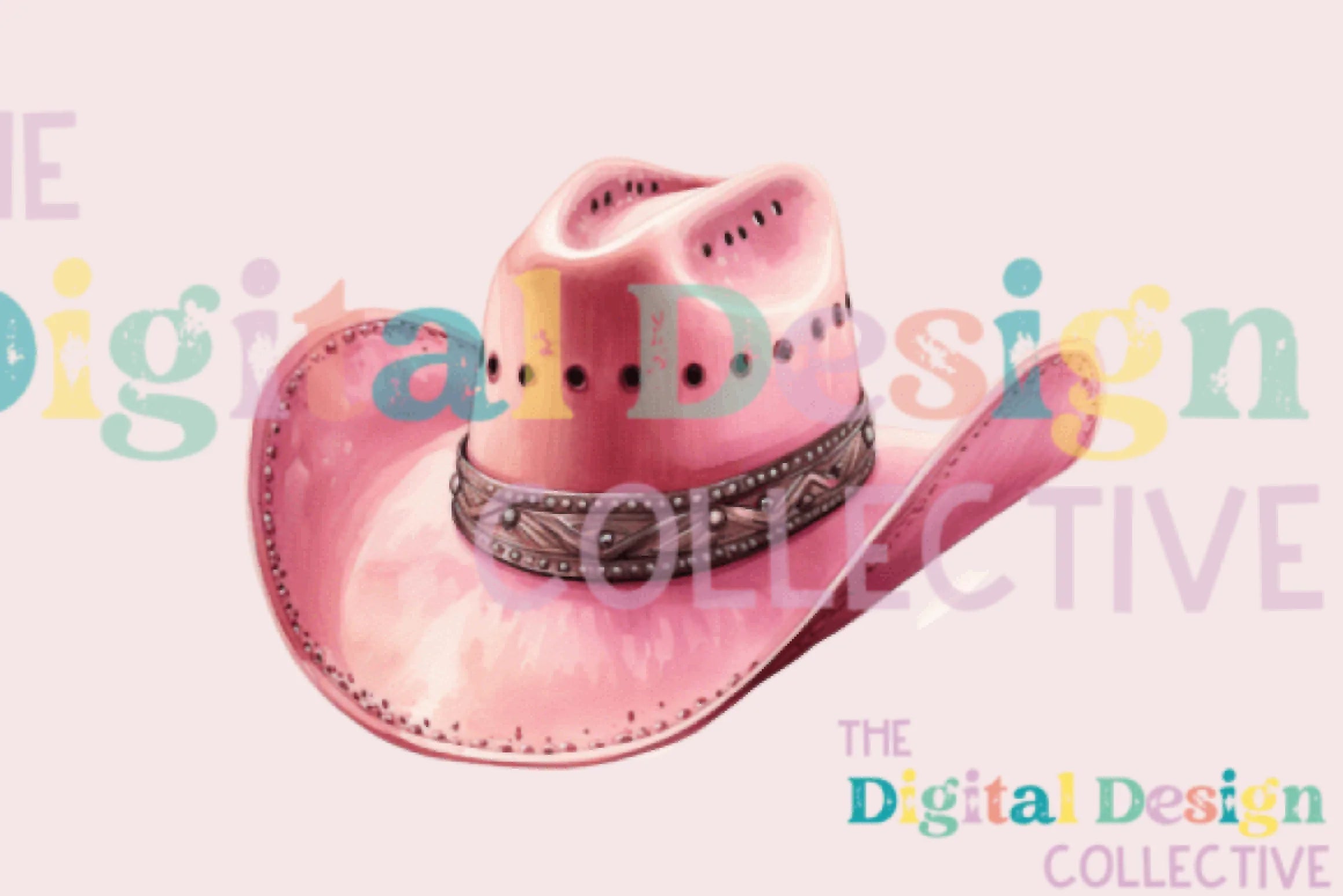 Stylish Pink Cowboy Hat Clipart Bundle - CraftNest - Digital Crafting and Art