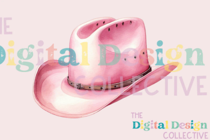 Stylish Pink Cowboy Hat Clipart Bundle - CraftNest - Digital Crafting and Art