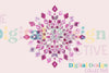 Pink Disco Snowflake Clipart Bundle