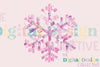 Pink Disco Snowflake Clipart Bundle