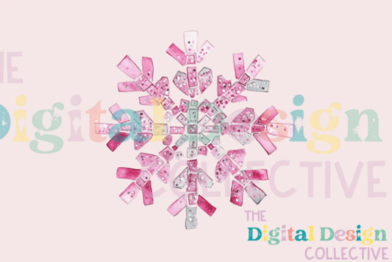 Pink Disco Snowflake Clipart Bundle - CraftNest - Digital Crafting and Art