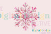 Pink Disco Snowflake Clipart Bundle