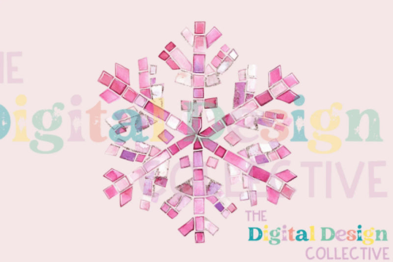 Pink Disco Snowflake Clipart Bundle - CraftNest - Digital Crafting and Art
