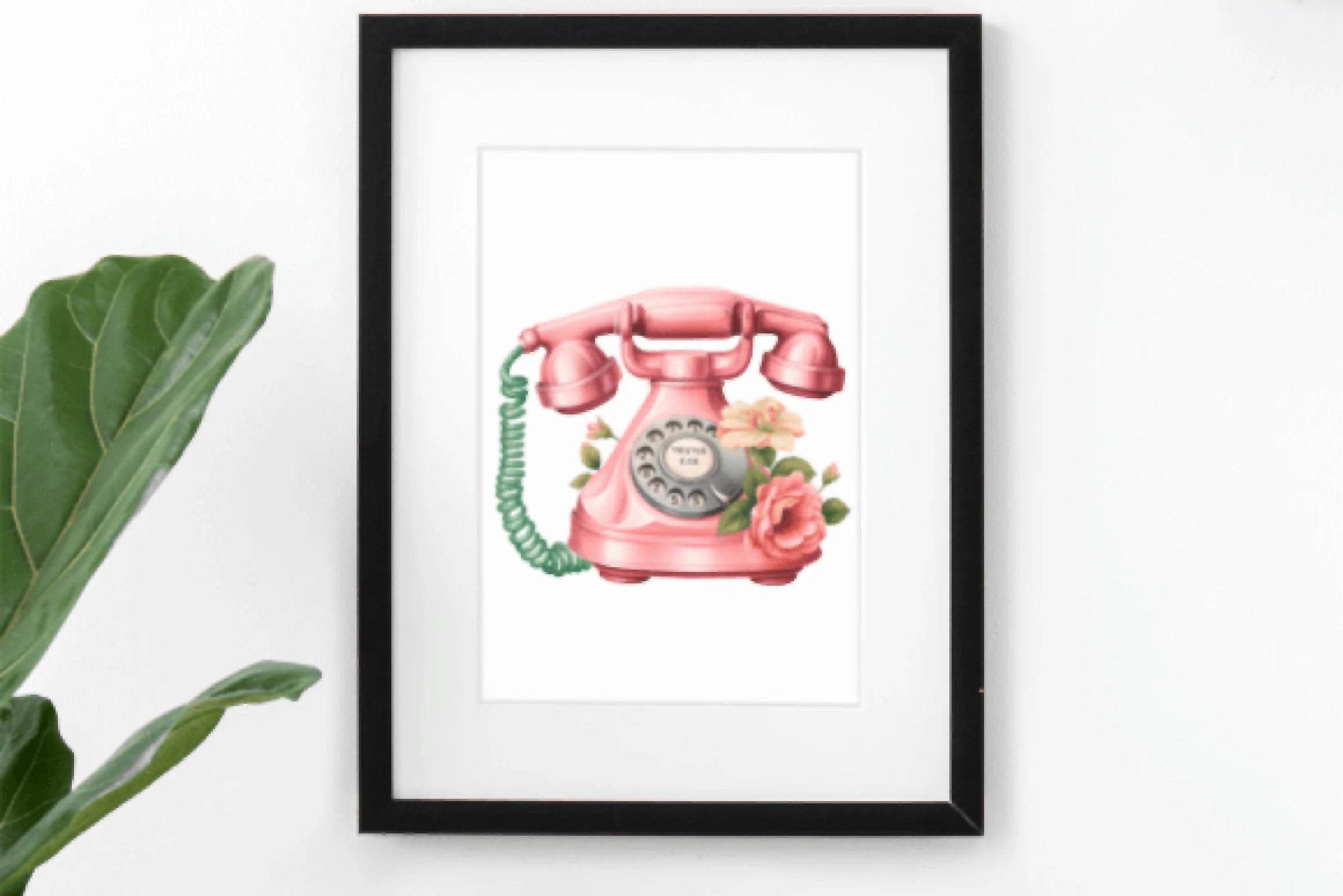 Pink Floral Vintage Phone Clipart Bundle - CraftNest - Digital Crafting and Art