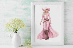 Pink Girl Cowboy Clipart Bundle - CraftNest - Digital Crafting and Art