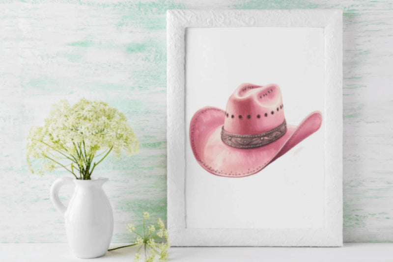 Pink Girly Cowgirl Boots and Hats Clipart Bundle - CraftNest - Digital Crafting and Art