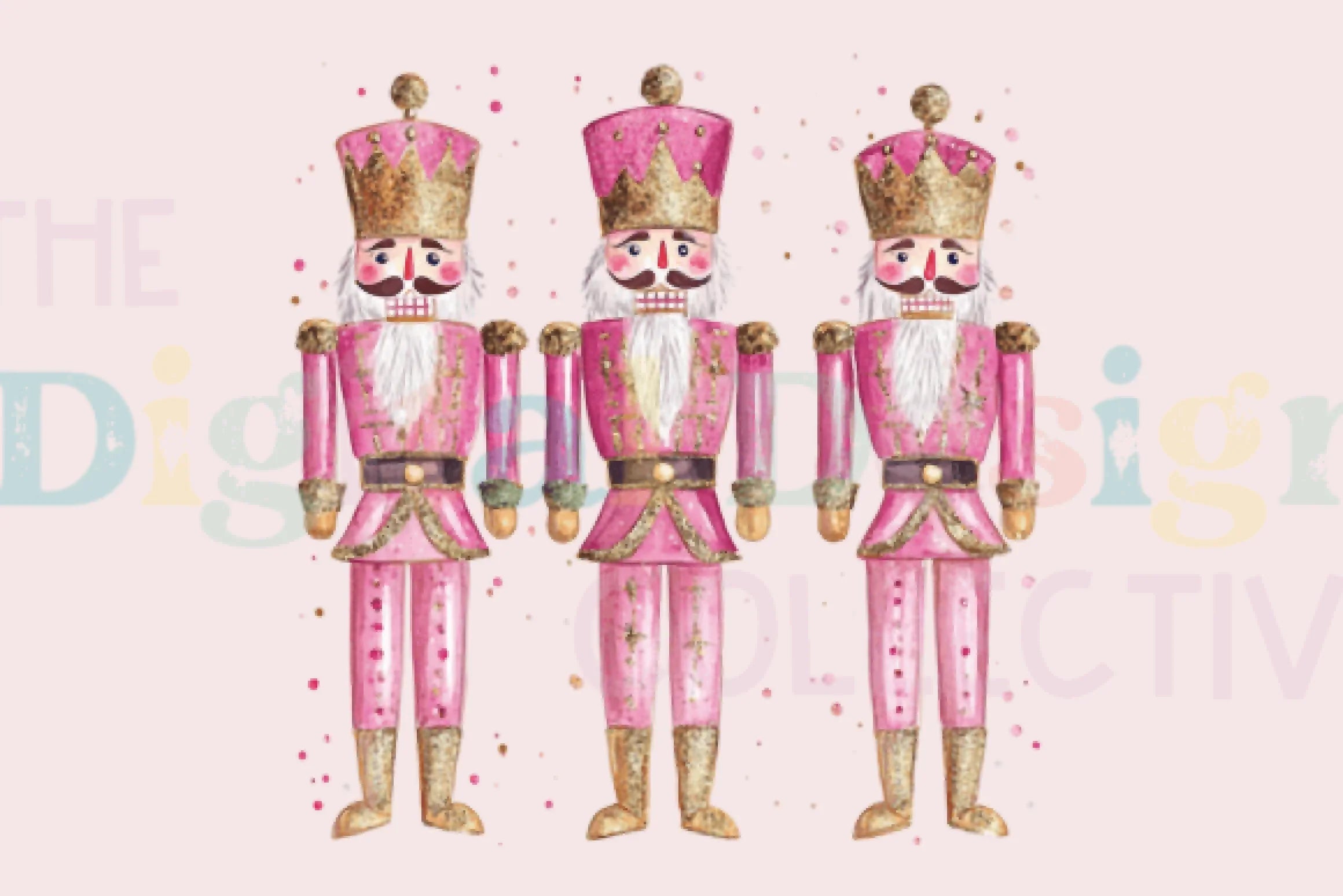Pink Glitter Nutcracker Friends Clipart Bundle - CraftNest - Digital Crafting and Art