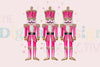 Pink Glitter Nutcracker Friends Clipart Bundle