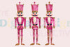Pink Glitter Nutcracker Friends Clipart Bundle