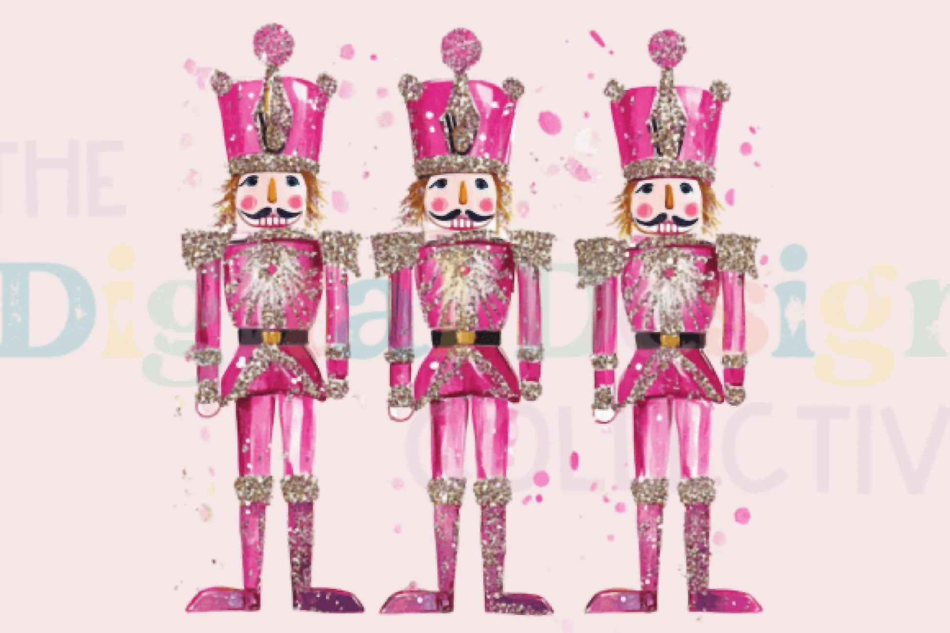Pink Glitter Nutcracker Friends Clipart Bundle - CraftNest - Digital Crafting and Art