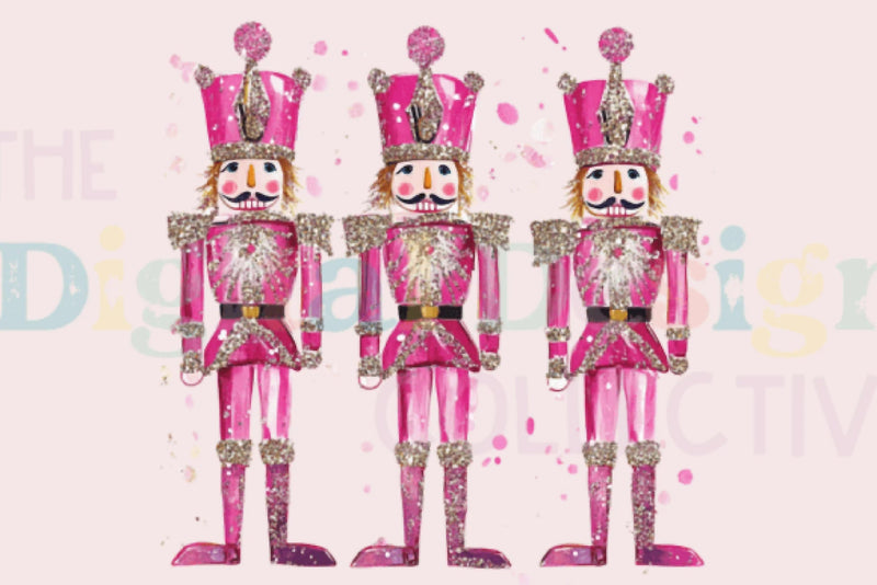Pink Glitter Nutcracker Friends Clipart Bundle - CraftNest - Digital Crafting and Art