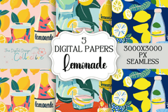 Pink Lemonade Seamless Digital Paper - CraftNest - Digital Crafting and Art