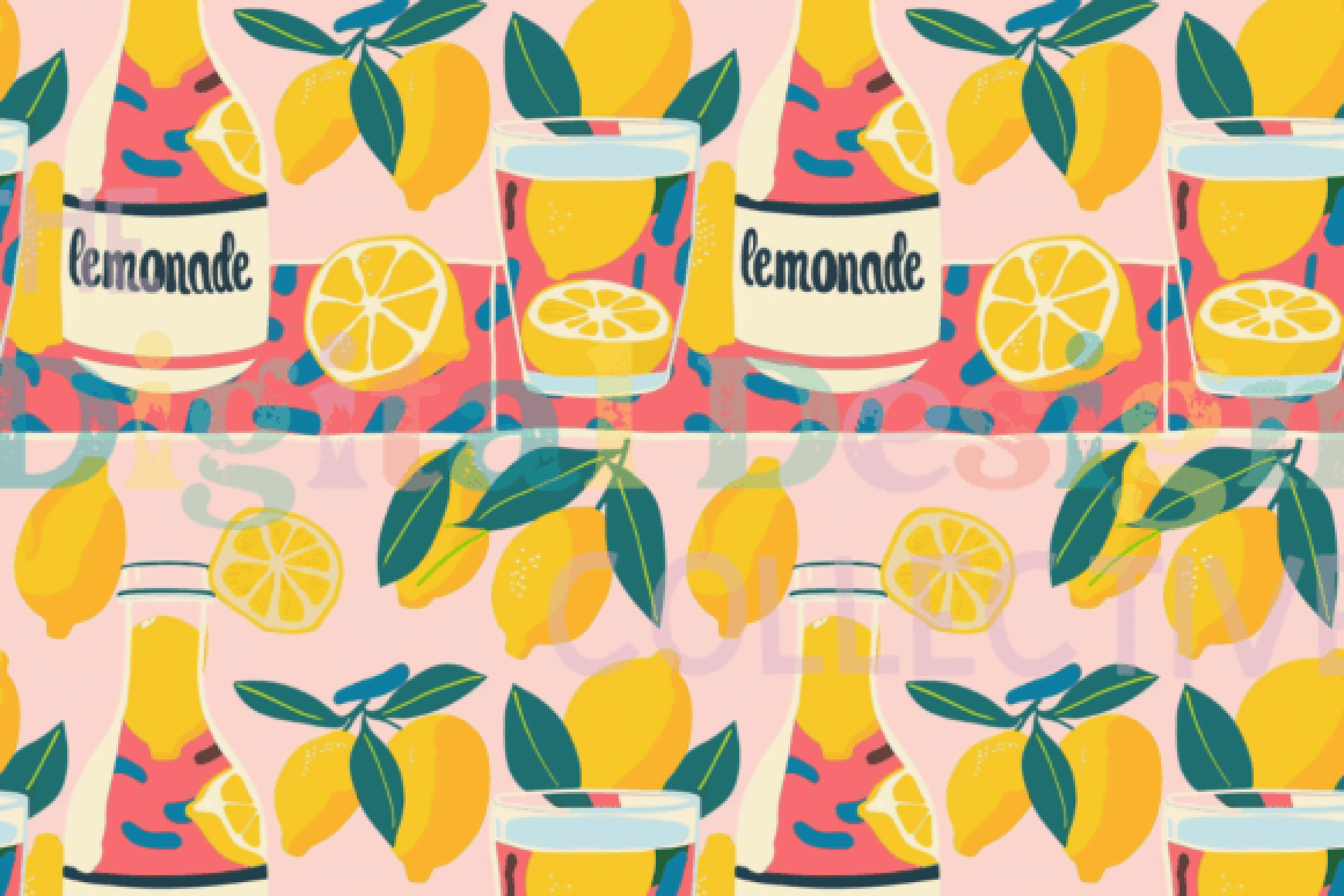 Pink Lemonade Seamless Digital Paper