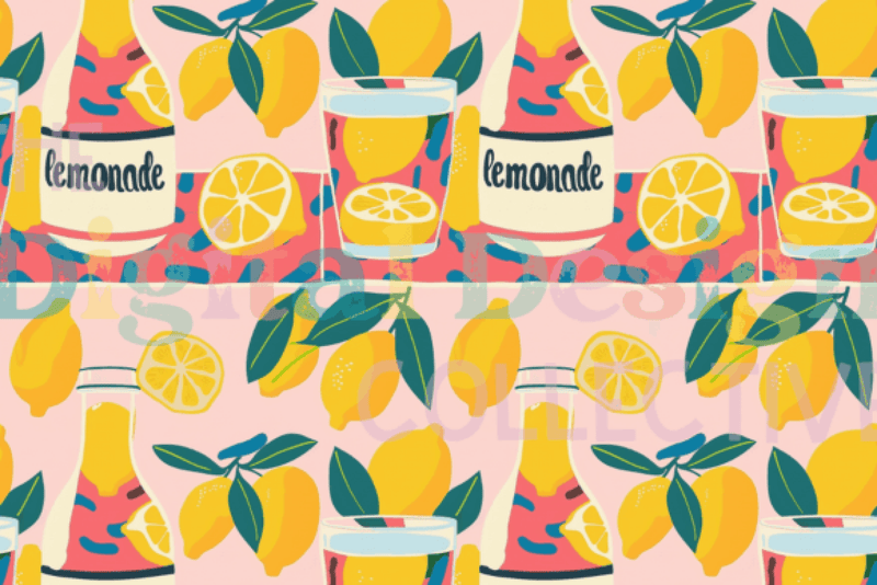 Pink Lemonade Seamless Digital Paper - CraftNest - Digital Crafting and Art