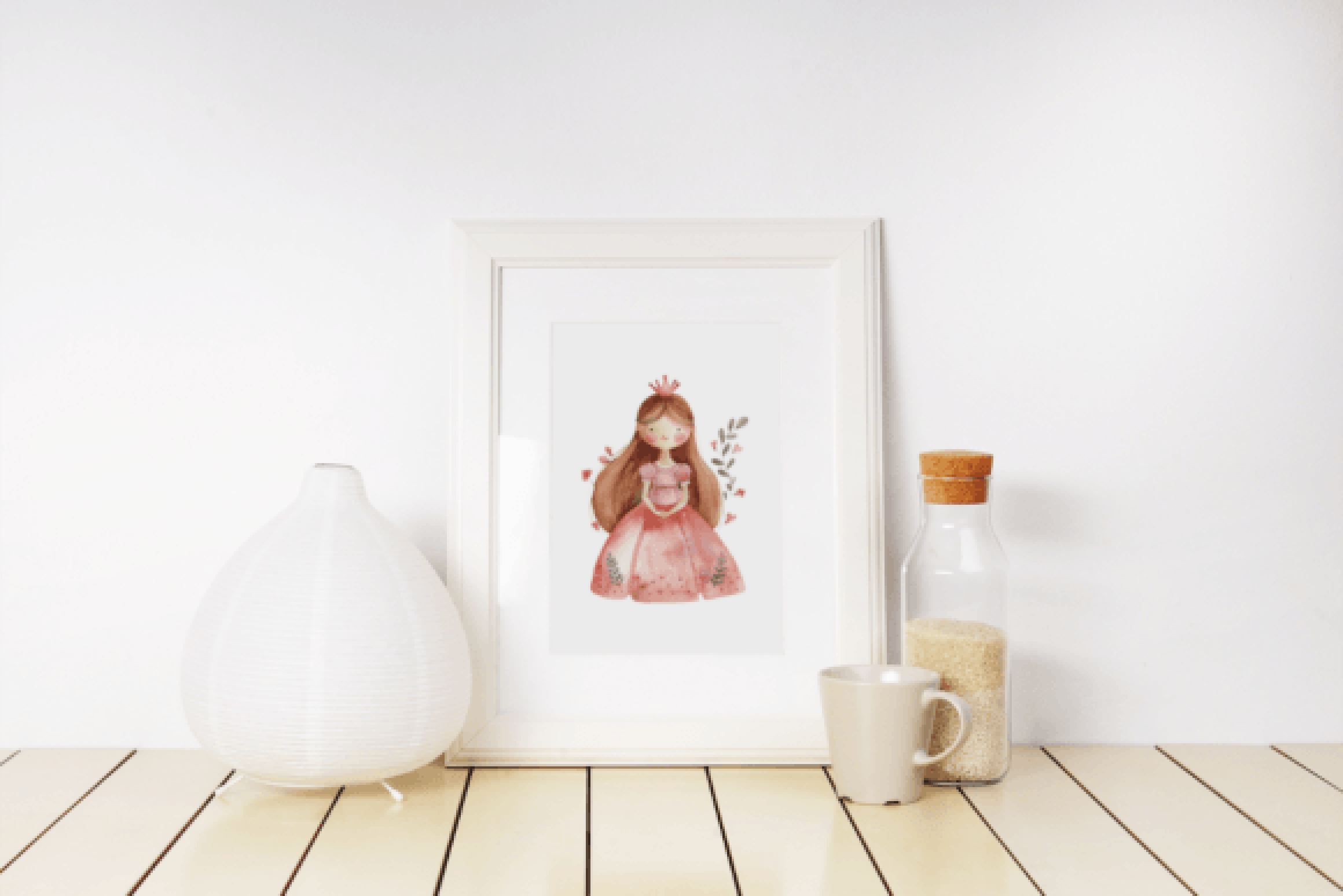 Charming Pink Princess Clipart Bundle