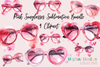 Trendy Pink Sunglasses Clipart Bundle