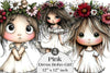 Pink Boho Girl Clipart Bundle