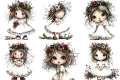 Pink Boho Girl Clipart Bundle - CraftNest - Digital Crafting and Art
