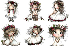 Pink Boho Girl Clipart Bundle - CraftNest - Digital Crafting and Art