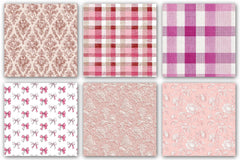 Pink French Toile De Jouy Pattern Clipart Bundle - CraftNest - Digital Crafting and Art