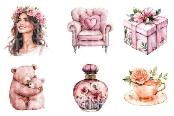 Pink Mother's Day Clipart Bundle - CraftNest - Digital Crafting and Art