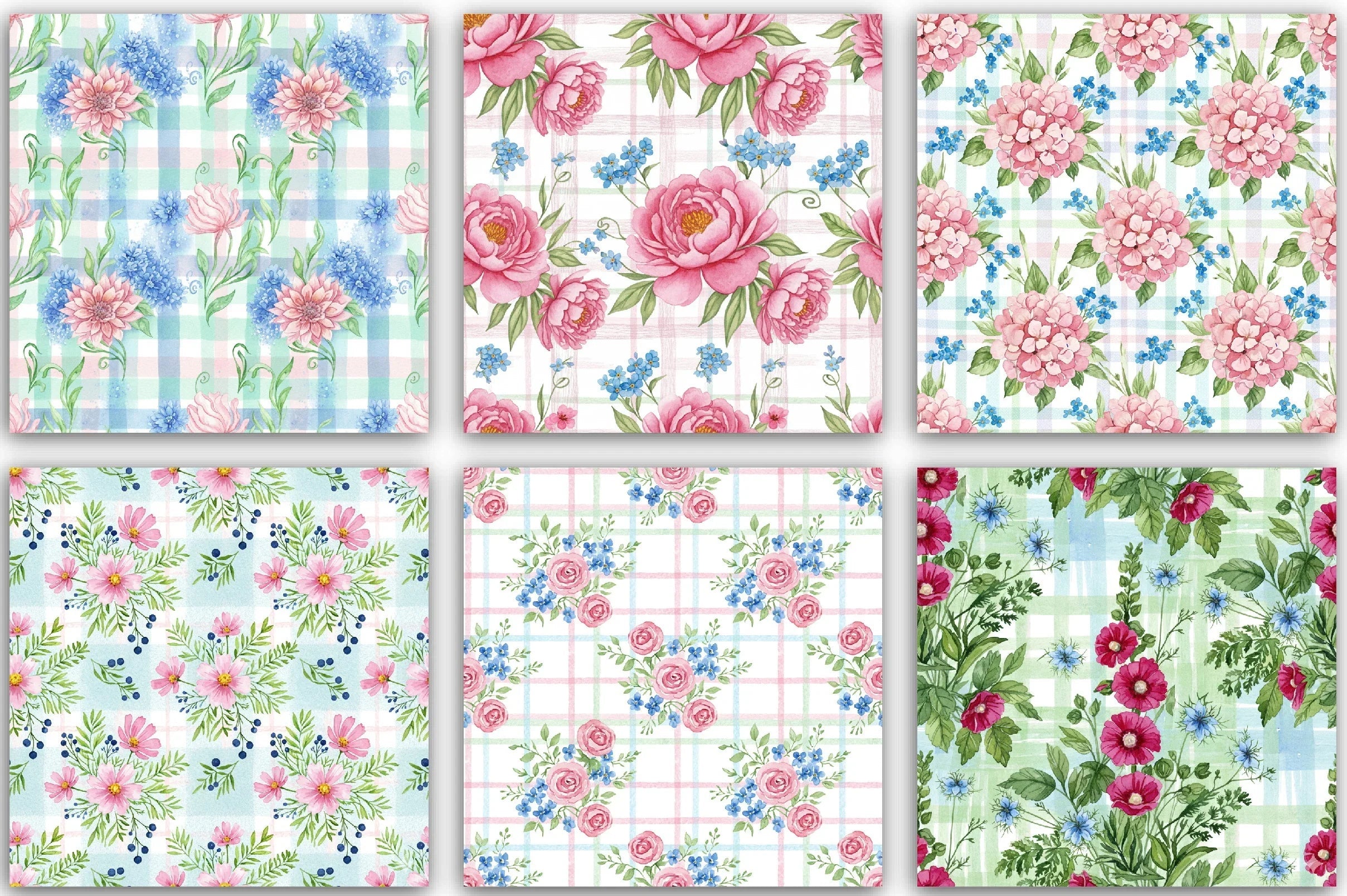 Pink Peonies Seamless Pattern Digital Paper - CraftNest - Digital Crafting and Art