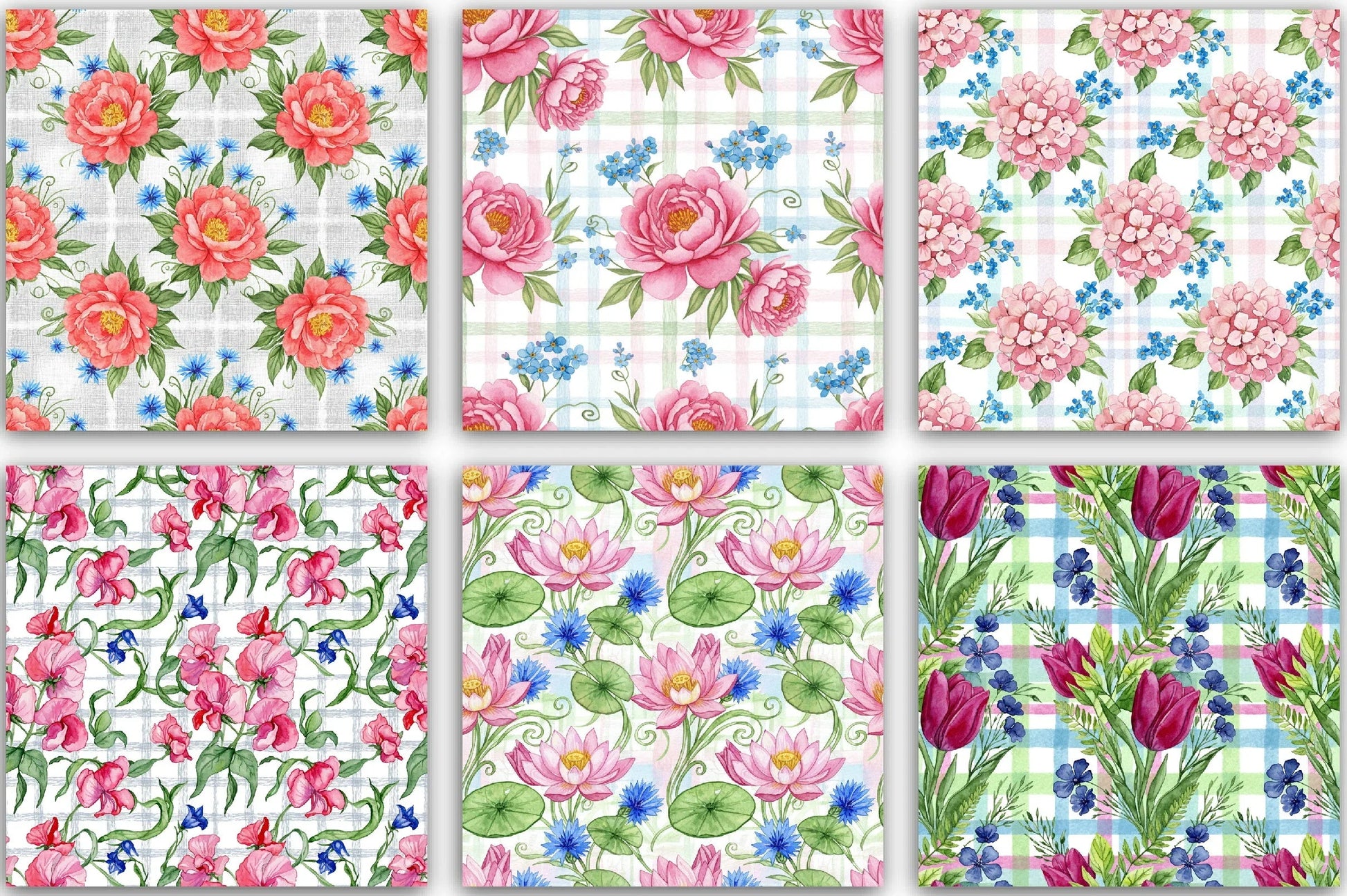 Pink Peonies Seamless Pattern Digital Paper - CraftNest - Digital Crafting and Art