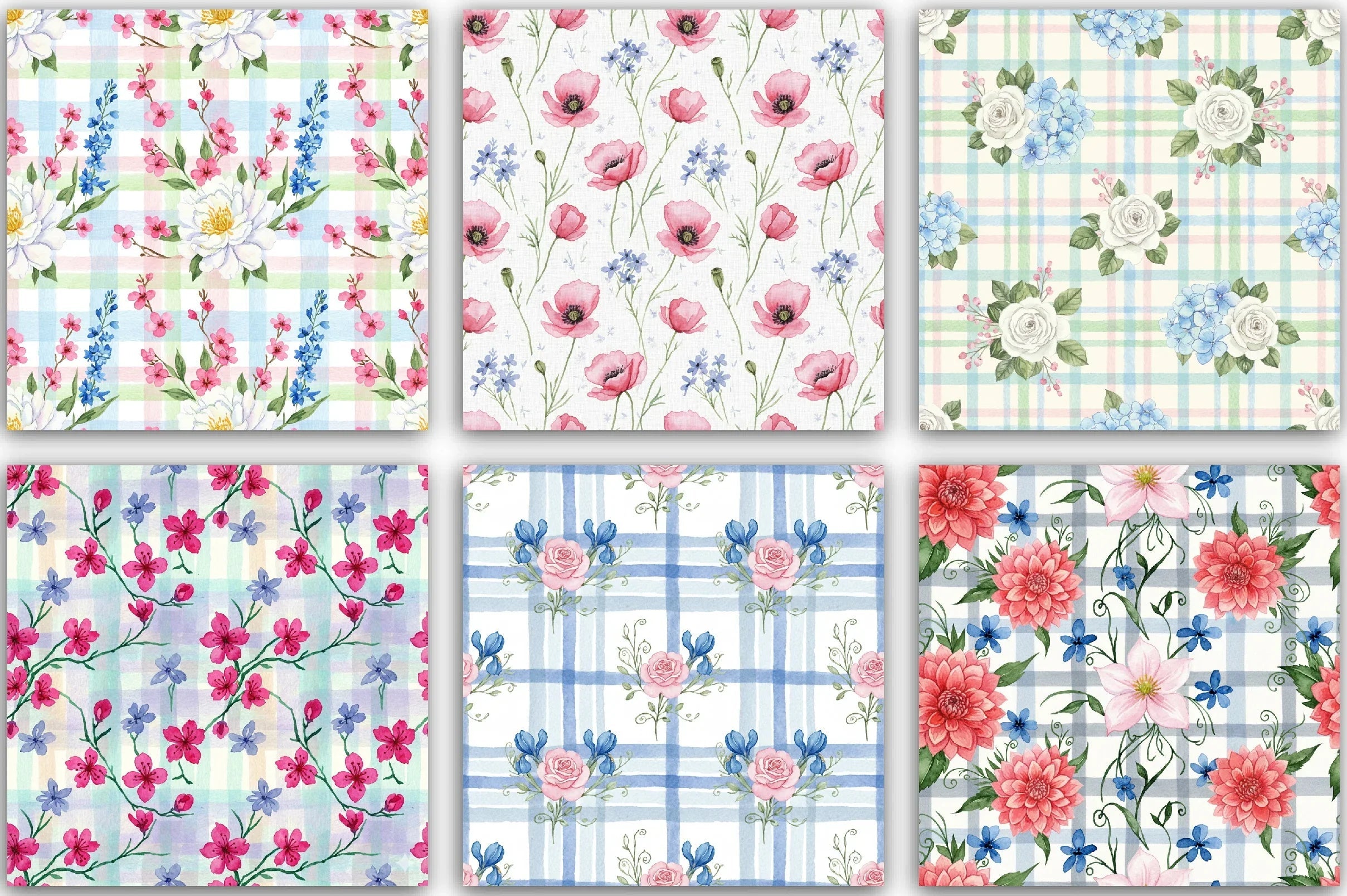 Pink Peonies Seamless Pattern Digital Paper - CraftNest - Digital Crafting and Art