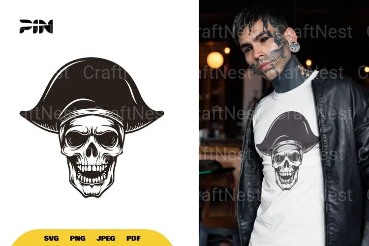 Pirate Skull Head SVG Bundle - CraftNest - Digital Crafting and Art