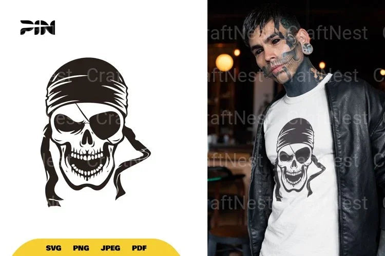 Pirate Skull Head SVG Bundle - CraftNest - Digital Crafting and Art