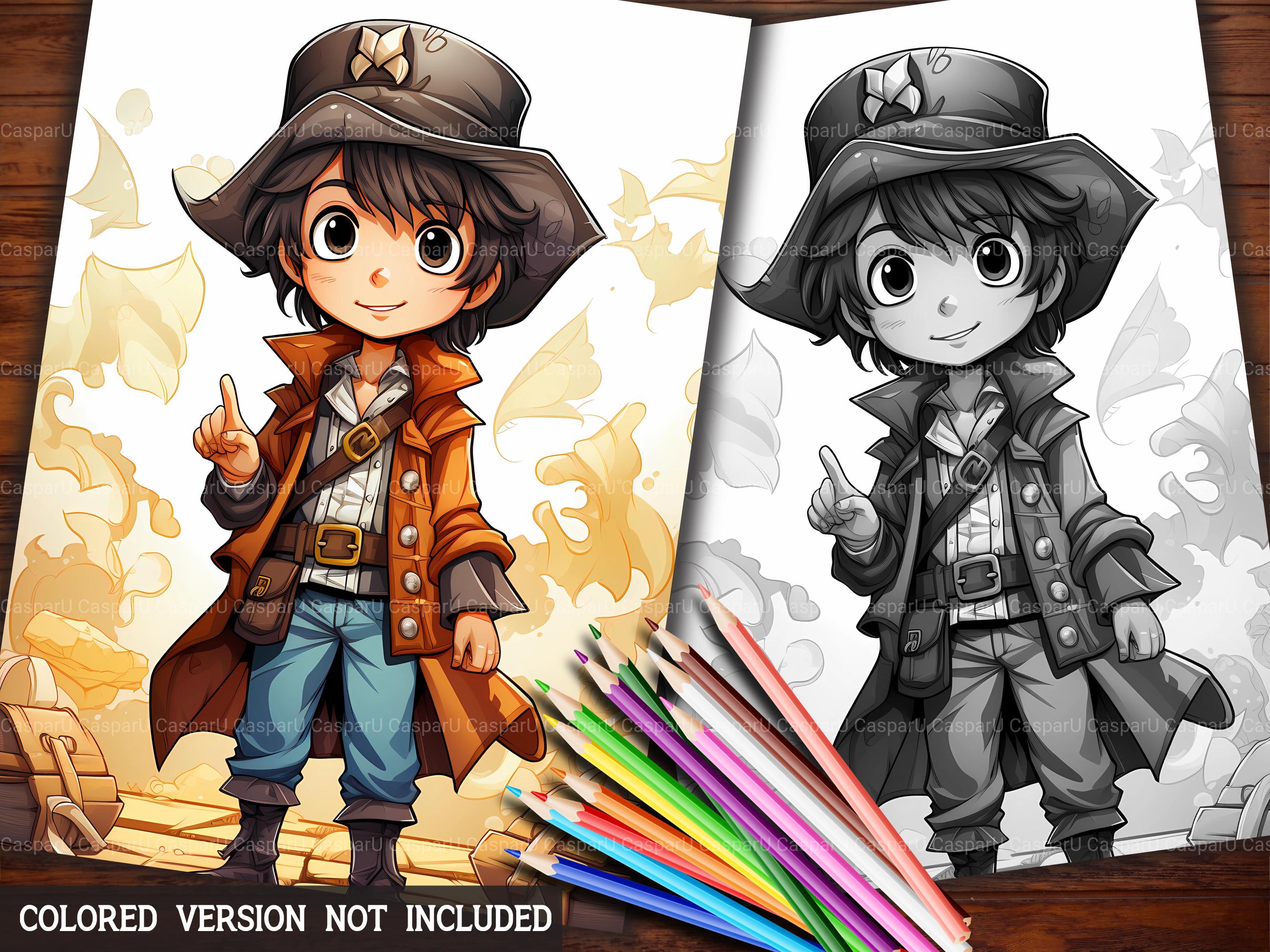 Pirate Kids Coloring Books - CraftNest