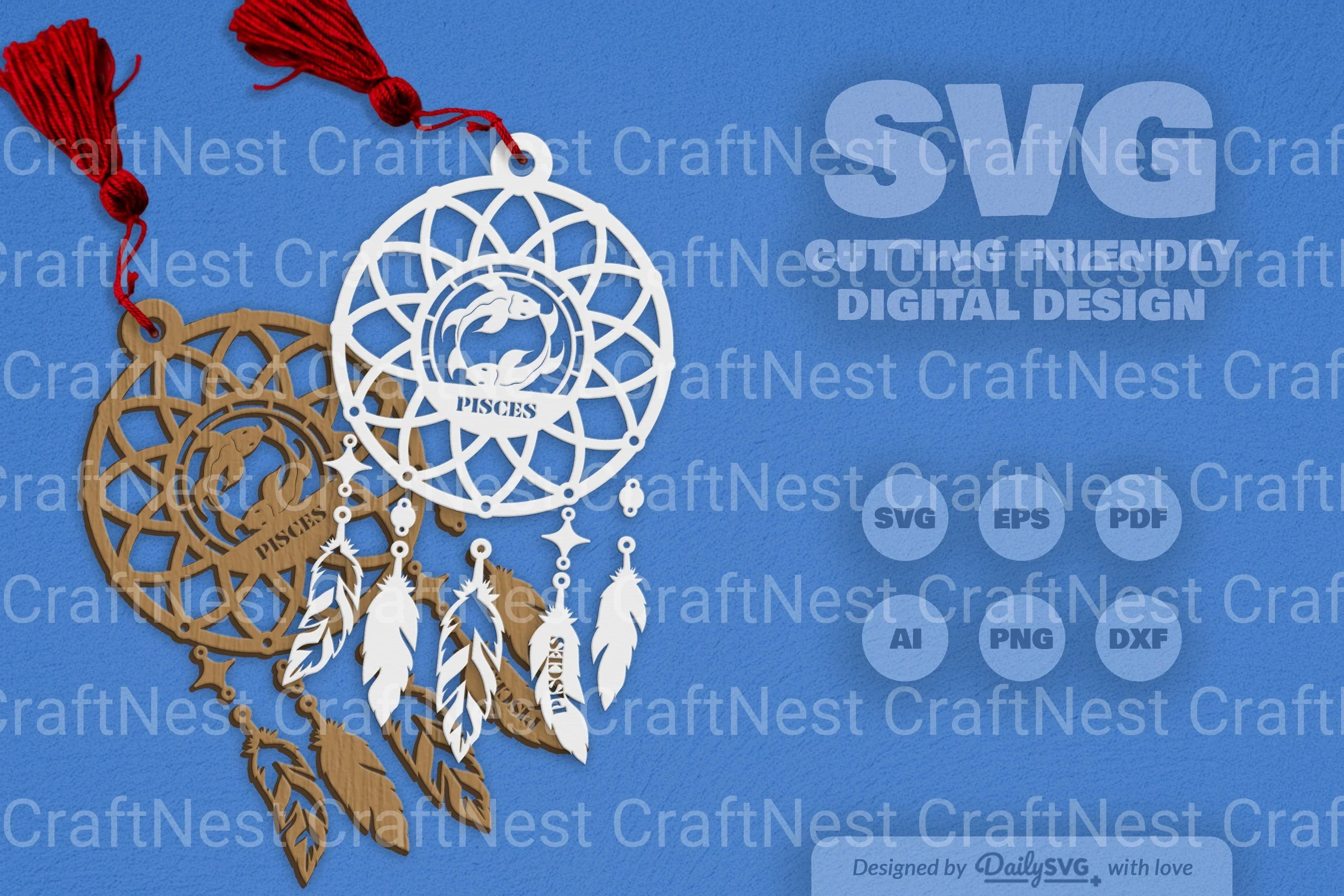 Pisces Dream Catcher Set SVG Bundle