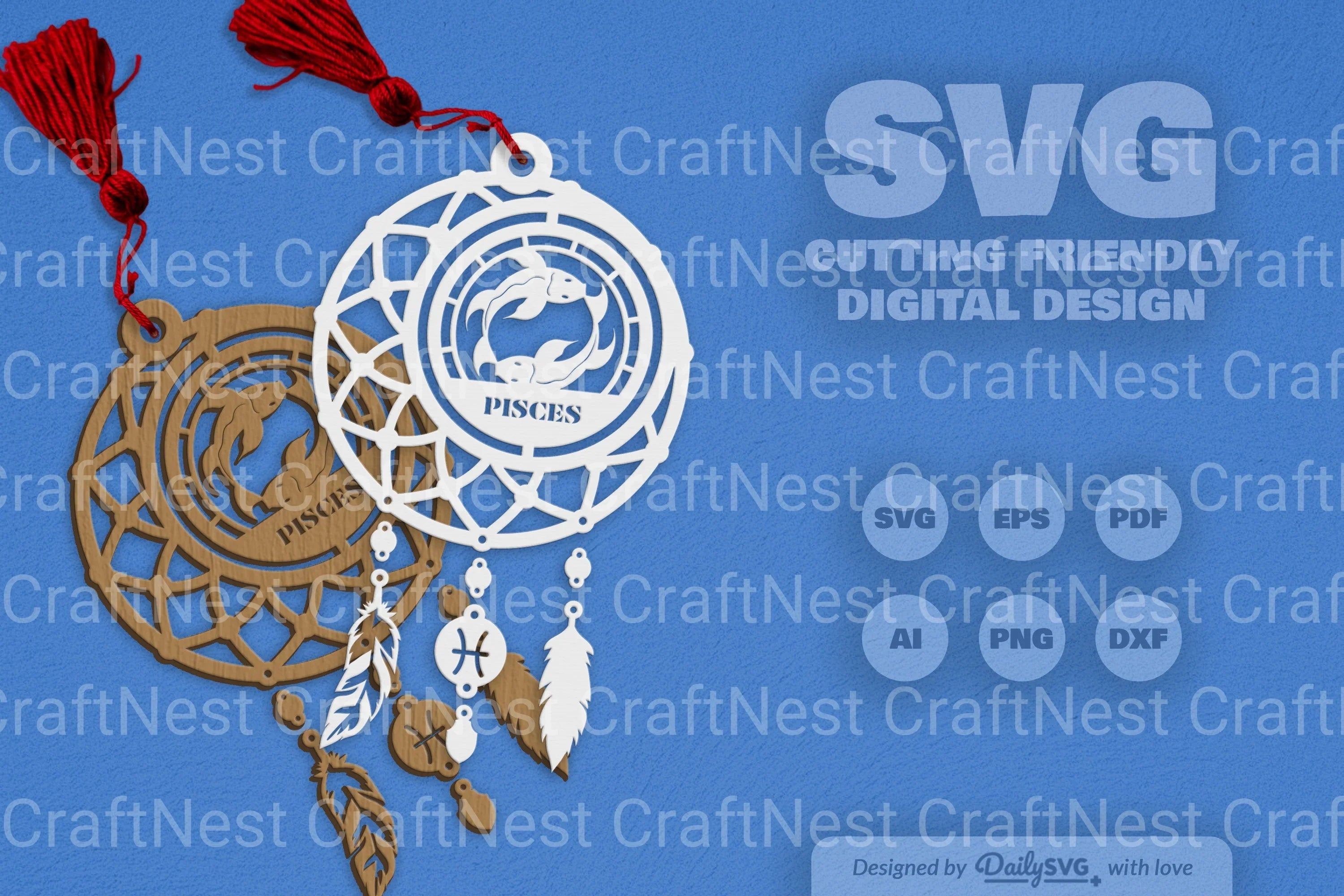 Pisces Dream Catcher Set SVG Bundle