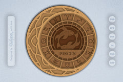 Pisces Zodiac Laser Cut SVG Bundle - CraftNest - Digital Crafting and Art