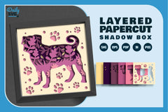 Pitbull Floral Papercut SVG Bundle - CraftNest - Digital Crafting and Art