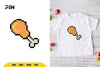 Pixel Art Fast Food 8Bit Fried Chicken Clipart Bundle