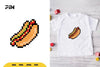 Pixel Art Fast Food 8Bit Hot Dog Clipart Bundle
