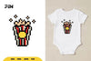 Pixel Art Fast Food 8Bit Popcorn Clipart Bundle
