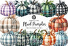 Plaid Pumpkin Clipart Bundle Set