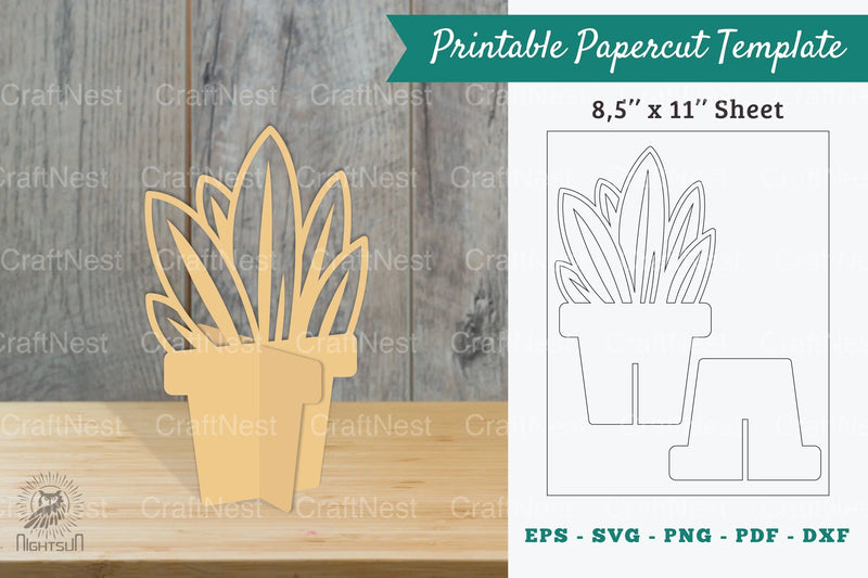 Plant Printable Cut Template Bundle - CraftNest - Digital Crafting and Art