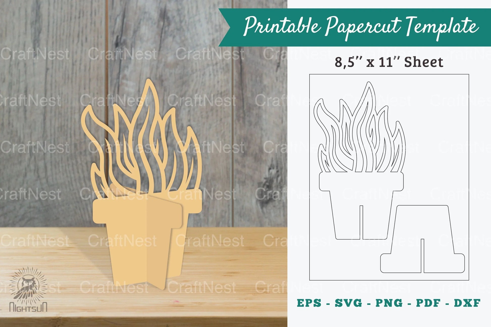 Plant Printable Cut Template Bundle - CraftNest - Digital Crafting and Art